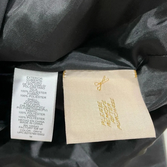 Daisy Fuentes faux Leather Moto Jacket Size Medium Women Black - Picture 5 of 6